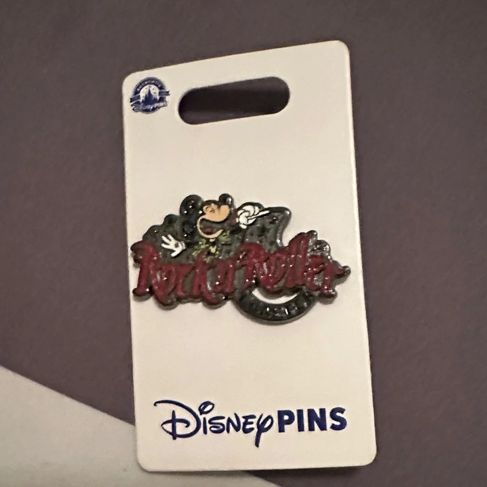 Disney Rock 'n' Roller Coaster Pin with Red and Black Accents - Picture 1 of 3